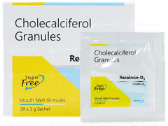 Recalmin D3 Sugar Free Granules 1gm Recalmin D3 Sugar Free Granules 1gm